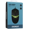 EVEREST SM-220 USB 1200 DPİ KABLOLU 3D OPTİK MOUSE YEŞİL-SİYAH