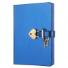 VICTORIAS JOURNALS 4402 13x18cm 80gr.160YP. HUSH-HUSH KUTULU KİLİTLİ ÇİZGİSİZ DEFTER METALİK MAVİ