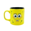 MACMUG 382614 SPONGE BOB İÇ KISMI SİYAH DIŞI SARI SERAMİK KUPA