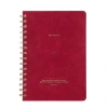 VICTORIAS JOURNALS 1612 VEGAN DERİ ESNEK KAPAK SPİRALLİ A5 100gr.128 SYF. ÇİZGİLİ DEFTER KIRMIZI
