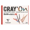 ESMO CD 966500 CLAIREFONTAINE CRYON 35x50cm SPİRALLİ ÇOK AMAÇLI ÇİZİM BLOK 120gr 15yp