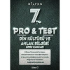 BİLFEN 7. SINIF PRO&TEST DİN KÜLTÜRÜ VE AHLAK BİLGİSİ SORU BANKASI