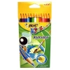 BİC AQUACOULEUR KURU-SULU BOYA KALEMİ TAM BOY 12Lİ