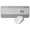 EVEREST KM-6176 OFFICAL KABLOSUZ COMBO Q MULTİMEDİA KLAVYE + MOUSE SET BEYAZ-GRİ