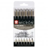 SAKURA PIGMA MICRON TEKNİK ÇİZİM KALEM SETİ 6 FINELINERS + 1 BRUSHPEN