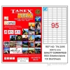 TANEX 30x12mm LASER ETİKET TW-2095