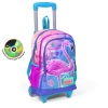CORAL HIGH 23905 KİDS LAVANTA PEMBE FLAMİNGO DESENLİ ÜÇ BÖLMELİ IŞIKII TEKERLEKLİ ÇEKÇEKLİ OKUL SIRT ÇANTASI
