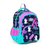 CORAL HIGH 23658 KIDS LACİVERT PEMBE KEDİLİ PATEN DESENLİ ÜÇ BÖLMELİ SIRT ÇANTASI