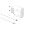 APRİCOT APC-U435L TYPE-C TO LIGHTNING USB-C 25W 3.0A BEYAZ KABLOLU HIZLI EV ŞARJ ADAPTÖRÜ