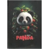 GIPTA PANDA SPİRALLİ KARTON KAPAK A4 80YP. KARELİ  DEFTER