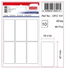 TANEX OFC-121 34x67mm BEYAZ OFİS ETİKETİ 10LU
