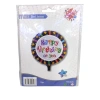 NEDİ  FOLYO  BALON 18 inç SİYAH HAPY BIRTDAY RENKLİ YAZILI  BALON NEDİ-0024