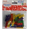 KRAF KIDS KK161 AHŞAP MANDAL KÜÇÜK 2,5 CM 30 LU RENKLİ
