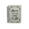 DEFFTER RAW AND GREY / DREAMS SERT KAPAK SPİRALLİ ÇİZGİSİZ DEFTER