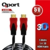 QPORT Q-HDMI5 TO 1.4 3D 5MT ALTIN UÇLU GÖRÜNTÜ KABLOSU