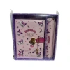 VICTORIAS JOURNALS 525-1974 HUSH HUSH KUROMİ KİLİTLİ 13x18cm 80gr.160YP.ÇİZGİLİ DEFTER + KALEMLİK SET