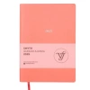 VICTORIAS JOURNALS 124-1476 14X20,5  SMYTH GÜMÜŞ YALDIZ KENARLI GÜNLÜK AJANDA A5 - ŞEFTALİ RENGİ