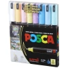 UNİ POSCA SU BAZLI MARKER SOFT RENKLER PC-1MR/8C SC 0.7mm 8Lİ SET