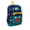 CORAL HIGH 23472 KİDS LACİVERT ÇİVİT ROBOT DESENLİ DÖRT BÖLMELİ OKUL SIRT ÇANTASI