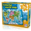 KS GAMES JP31015 COLORFUL WORLD MAP 68x48cm JUMBO YAPBOZ/PUZZLE 50 PARÇA  5YAŞ