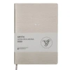VICTORIAS JOURNALS 124-1482 14X20,5  SMYTH GÜMÜŞ YALDIZ KENARLI GÜNLÜK AJANDA A5 - TITANIUM GRİ