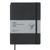 VICTORIAS JOURNALS 124-1459 14X20,5  KUKA GÜNLÜK AJANDA A5 - SİYAH