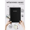 VICTORIAS JOURNALS NOTE BENE 9255 PREMIUM NOTEBOOK SPİRALLİ SERT KAPAK A4 100gr.160 SYF. ÇİZGİLİ DEFTER SİYAH