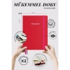 VICTORIAS JOURNALS NOTE BENE 9246 PREMIUM NOTEBOOK SERT KAPAK A4 100gr.192 SYF. ÇİZGİLİ DEFTER KIRMIZI