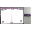 VICTORIAS JOURNALS 525-2024 MY MELODY & KUROMİ KALP KİLİTLİ GÜNLÜK DEFTER RENKLİ ÖZEL SAYFALAR 12x17cm 80gr.192 SAYFA - MOR