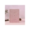 VICTORIAS JOURNALS 1616 VEGAN DERİ ESNEK KAPAK SPİRALLİ A5 100gr.128 SYF. ÇİZGİLİ DEFTER PUDRA PEMBE