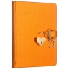 VICTORIAS JOURNALS 4401 13x18cm 80gr.160YP. HUSH-HUSH KUTULU KİLİTLİ ÇİZGİSİZ DEFTER METALİK TURUNCU