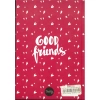 TRUFFY 309150 14x20cm SERT KAPAK ÇİZGİSİZ DEFTER 96 YP. - GOOD FRIENDS