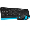 A4 TECH FG1010 2.4G Q KABLOSUZ KLAVYE+ MOUSE SET SİYAH-MAVİ
