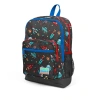 CORAL HIGH 23469 KİDS KOYU GRİ KIRMIZI UZAY DESENLİ DÖRT BÖLMELİ OKUL SIRT ÇANTASI