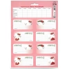 KESKİN 220130-08  HELLO KİTTY DERS PROGRAMLI OKUL ETİKETİ 3LÜ