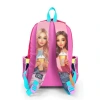 CORAL HIGH 23669 KIDS PEMBE NEON MERCAN FASHION GIRL DESENLİ ÜÇ BÖLMELİ SIRT ÇANTASI