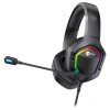 LENOVO LECOO HT403 3.5MM+USB JACK KULAK ÜSTÜ RGB LED AYDINLATMALI SİYAH KABLOLU GAMİNG KULAKLIK