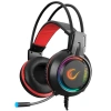 RAMPAGE RM-K25 LUNATIC PRO SİYAH KIRMIZI USB 7.1 SURROUND RGB IŞIK
