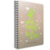 GIPTA LOVE BOOK SPİRALLİ SERT KAPAK 17X24 120 YP ÇİZGİSİZ DEFTER
