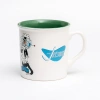 MACMUG 380900 WB100 AMSTERDAM MUG THE JETSONS İÇ KISMI YEŞİL DIŞI KREM SERAMİK KUPA
