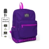 YAYGAN CORAL HIGH 24109 USB + AUX SOKETLİ LAPTOP BÖLMELİ SIRT ÇANTASI MOR