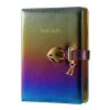 VICTORIAS JOURNALS 124-1101 HUSH HUSH HEART KİLİTLİ 13x18cm 80gr.160YP.ÇİZGİLİ DEFTER METALİK LİLA