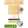 VICTORIAS JOURNALS 9177 13x21cm SERT KAPAK LASTİKLİ CEPLİ DE LUXE GÜNLÜK AJANDA - KENAR YALDIZLI ALTIN