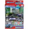 MEGA JP6105 ROAD MASTER 1:87  DIE CAST - METAL GÖVDE POLİS SETİ 20 PARÇA