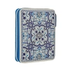 VICTORIAS JOURNALS 0290 KUTULU ZIPPER FOLDER MAVİ - BEYAZ DESENLİ 10.5X14.8cm  80YP. ÇİZGİLİ DEFTER