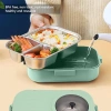 VAGONLİFE PASLANMAZ ÇELİK BÖLMELİ YEMEK KABI - LUNCH BOX  BL70010 900 ML YEŞİL