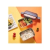 VAGONLİFE PASLANMAZ ÇELİK İKİ KATLI BÖLMELİ YEMEK KABI - LUNCH BOX  BL20183 1200 ML PEMBE