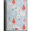 PAPİRÜS FRUTTİ SERT KAPAK SPİRALLİ 16X23 120YP. KARELİ DEFTER