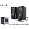 MİKADO MD-336 2.0 5W*2 RGB LEDLİ SİYAH MULTİMEDİA USB SPEAKER