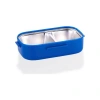 VAGONLIFE BL2106 PASLANMAZ ÇELİK YEMEK KABI - LUNCH BOX 2 BÖLMELİ 550 ML MAVİ